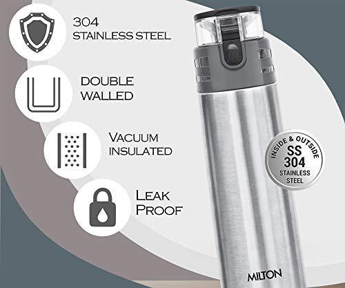 Milton Atlantis 900 Thermosteel Hot and Cold Water Bottle, 750 ml, Silver - Image 6