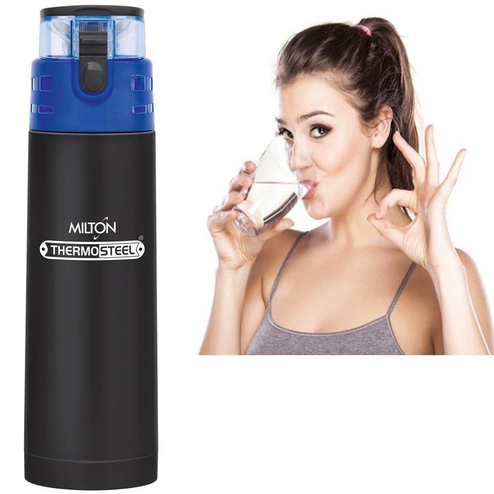 Milton Atlantis-900 Thermosteel Water Bottle,900 ml,Black - Image 3