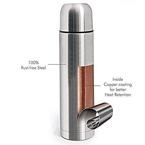 Milton Plain Lid 1000 Thermosteel 24 Hours Hot and Cold Water Bottle, 1000 ml, Silver - Image 7