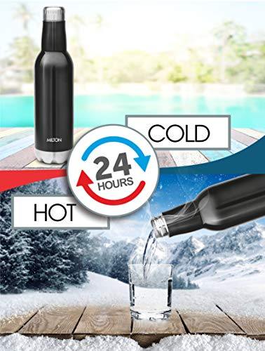 Milton Pride 600 Themosteel Hot and Cold Water Bottle, 500 ml, Black - Image 4