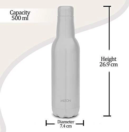 Milton Pride 600 Themosteel Hot and Cold Water Bottle, 500 ml, Black - Image 6