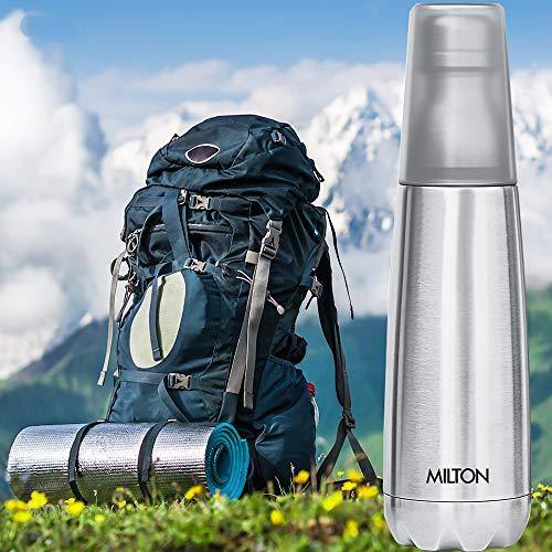 Milton Vertex -1000 Thermosteel Water Bottle with Unbreakable Tumbler, 1000 ml, Silver - Image 3
