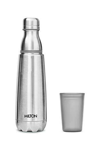 Milton Vertex -1000 Thermosteel Water Bottle with Unbreakable Tumbler, 1000 ml, Silver - Image 7