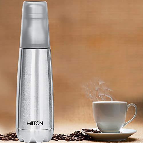 Milton Vertex -1000 Thermosteel Water Bottle with Unbreakable Tumbler, 1000 ml, Silver - Image 8