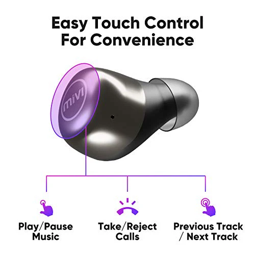 Mivi Duopods M40 True Wireless Bluetooth Earbuds with Studio Sound, Powerful Bass, 24 Hours of Battery and EarPods with Touch Control - Image 2