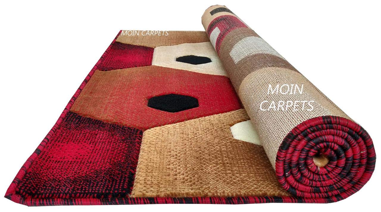 Moin Carpets Geometric Design Acrylic Wool Soft and Thick Carpet - Image 3