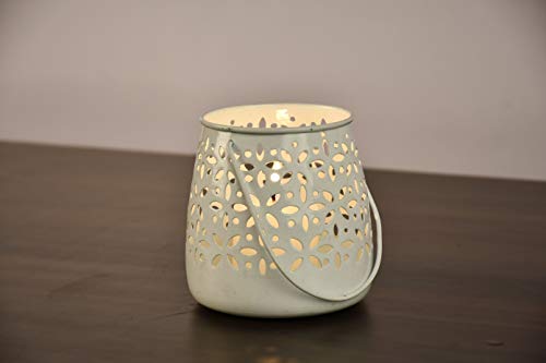Mokari Tealight Hanging Lanterns | Home Decoration | Diwali Decor | Gift Items (White)