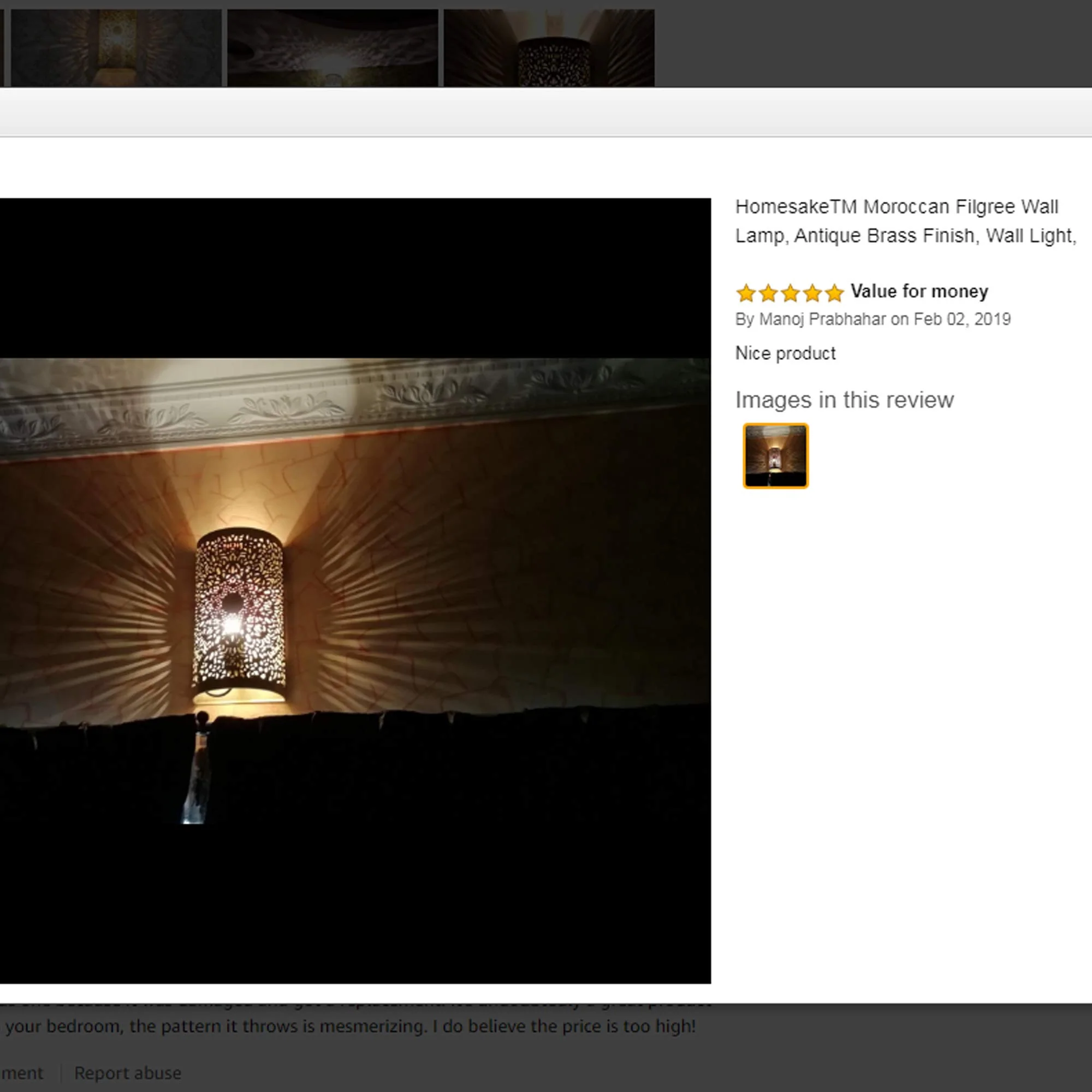 Moroccan Filgree Wall Lam, Antique Brass Finish Ceiling Lights - Image 2