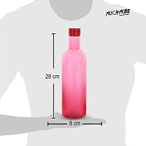MUCH-MORE 6 Plastic Fridge Bottles Set 1 Liter Turtle Design with Complimentary Knife (Multicolor WB-08) - Image 4