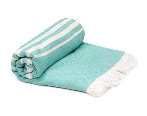Mush 100% Bamboo Light Weight Turkish Style Towels: Ultra Soft, Super Absorbent - Bath Towel for Home & Travel (Turquoise, 1)
