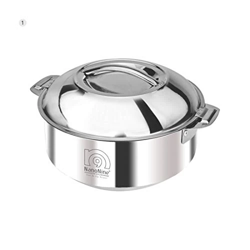 NanoNine Hot Chef Double Wall Insulated Hot Pot Stainless Steel Casserole with Steel Lid, 2.85 L, 1 pc - Image 4