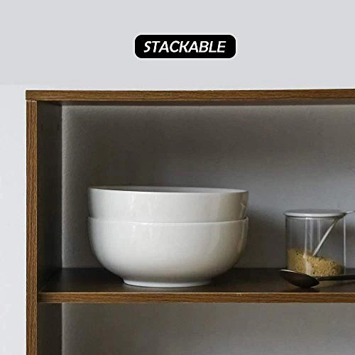 Narrow International Dessert Set of 6 Melamine Unbreakable Cereal Bowls Set 6 Inch - Soup Bowls, Lightweight Deep Bowl for Kitchen and Family Dinner, Maggi,Soup, Dishwasher Micro Safe, Premium White - Image 2