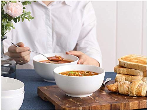 Narrow International Dessert Set of 6 Melamine Unbreakable Cereal Bowls Set 6 Inch - Soup Bowls, Lightweight Deep Bowl for Kitchen and Family Dinner, Maggi,Soup, Dishwasher Micro Safe, Premium White - Image 7