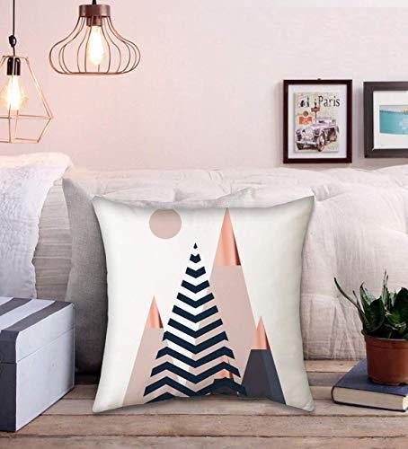 Nestroots Cushion Covers Satin Designer Decorative Pillow 16 x 16 inches/Home Decoration/Festive Diwali Collection for Home/Livingroom/Bedrooms/Hotels - Set of 5 (White -Pink)