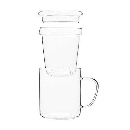Octavius Borosilicate Glass Green Tea Cup with Infuser and Lid - 350 ml - Image 7