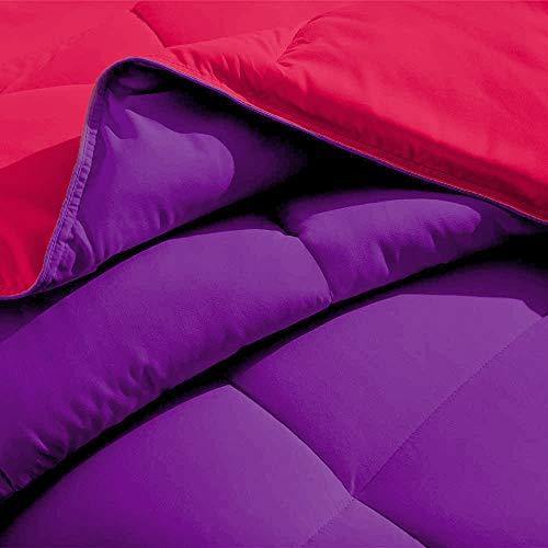 Omoroze Reversible Single Bed Quilt Comforter Blanket -Purple Pink(Soft Microfiber) - Image 3