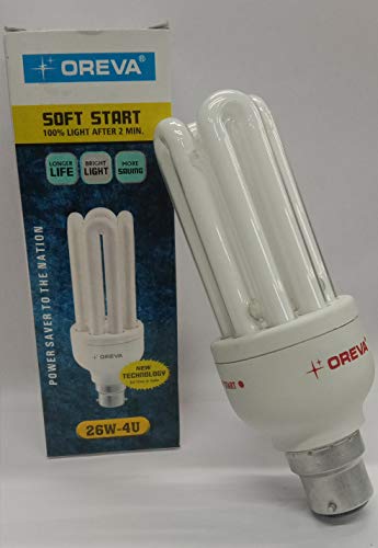 Oreva 26w 4U 1450lm Cool Daylight Base B22 CFL Light (Pack of 5, White) - Image 2
