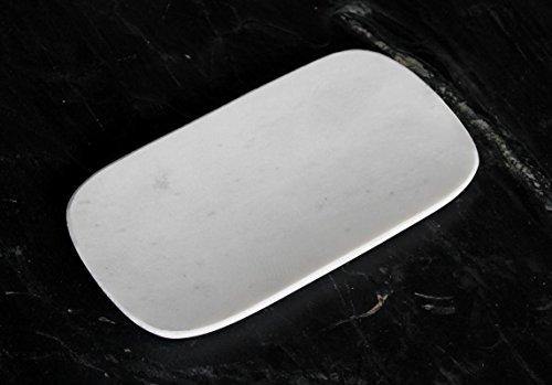 Organic Home 9"x 5" Inch White Marble Food, Cheese Platter Server with Slant Surface