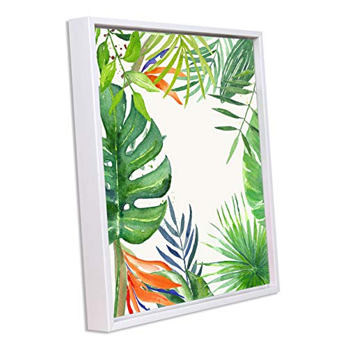 Painting Mantra - Tropical Green Framed Canvas Art Print - 11 inch X 13 inch - Image 6