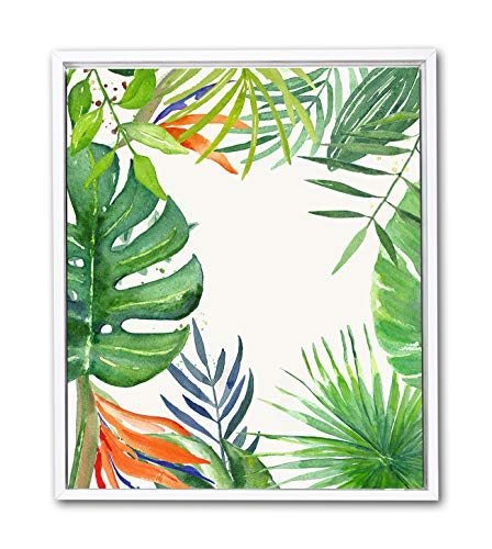 Painting Mantra - Tropical Green Framed Canvas Art Print - 11 inch X 13 inch - Image 7