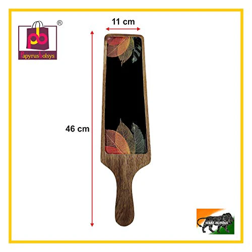 PapyrusBolsys - Wooden Khatiya Platter Printed - Design 002 - Set of 4 Pcs. - Multicolor - Image 2