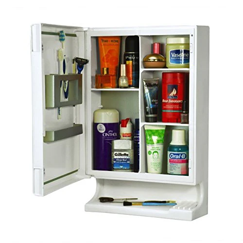 Parasnath White Look Bathroom Cabinet with Mirror Made in India - Image 3