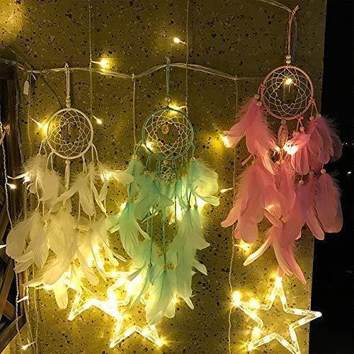 Party Propz Dream Catchers Handmade Feather Crafts Dreamcatchers with Lights for Home,Rooms, Bedroom Wall Hanging Decoration,Wedding Craft Hangings Decor,Decorative Items Girls,Baby,Kids,Women Gifts - Image 6