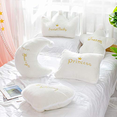 Peach Cuddle Cute Crown Shaped Cot Cushion for Kids Room and Nursery (Pack of 1 , Sweet Baby) Living Room , Bedroom , Luxury Furnishing for Kids Room , Fluffy Fur Cushion - Image 5