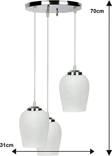 SR Lighting Glass Pendent Celling Lamp Hanging Two Fitting Colorful and Decorative Hanging Light Set of Two - Image 3
