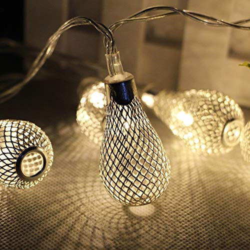 PESCA Decorative String Lights Metal Drop 3 Meter 16 Led Decoration Lights Warm White (Yellow) - Image 3