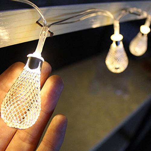PESCA Decorative String Lights Metal Drop 3 Meter 16 Led Decoration Lights Warm White (Yellow) - Image 4