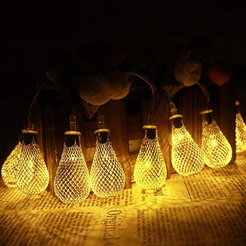 PESCA Decorative String Lights Metal Drop 3 Meter 16 Led Decoration Lights Warm White (Yellow) - Image 8