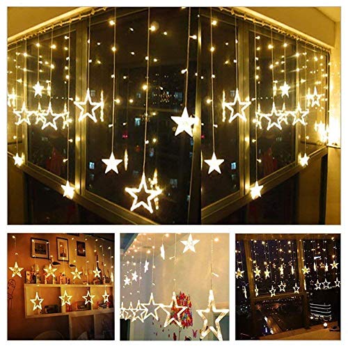 PESCA Star Shape Acrylic Light Curtain for Decoration, Yellow (Star Light) - Image 3