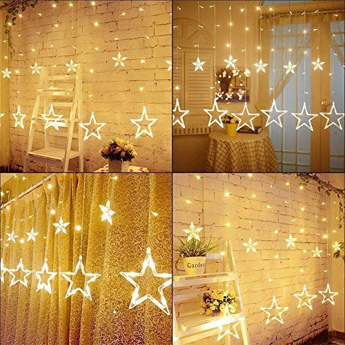 PESCA Star Shape Acrylic Light Curtain for Decoration, Yellow (Star Light) - Image 4