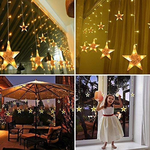 PESCA Star Shape Acrylic Light Curtain for Decoration, Yellow (Star Light) - Image 6