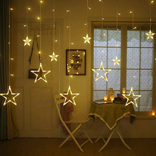 PESCA Star Shape Acrylic Light Curtain for Decoration, Yellow (Star Light) - Image 7