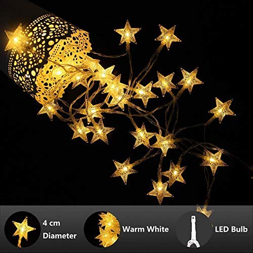 PESCA Star String Lights 20 Star Led, Decoration for Birthday, Festival, Festive Occasion, Wedding, Party for Home, Patio, Lawn, Restaurants (Warm White, 3 m) - Image 4