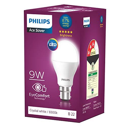 Philips Base B22 9-Watt LED Bulb (Pack of 4, White) - Image 3