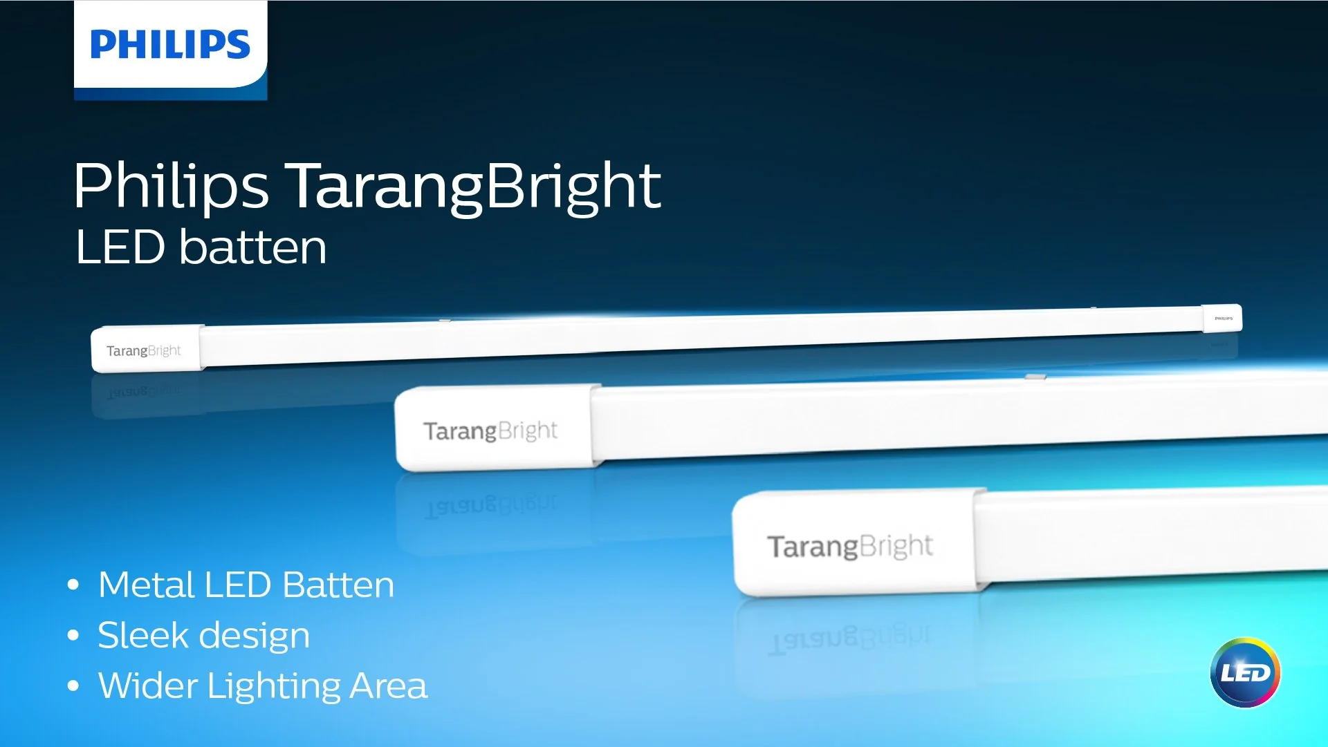 Philips Tarang Bright 20-Watt LED Batten (Pack of 2, Cool Day Light, Rectangle) - Image 4