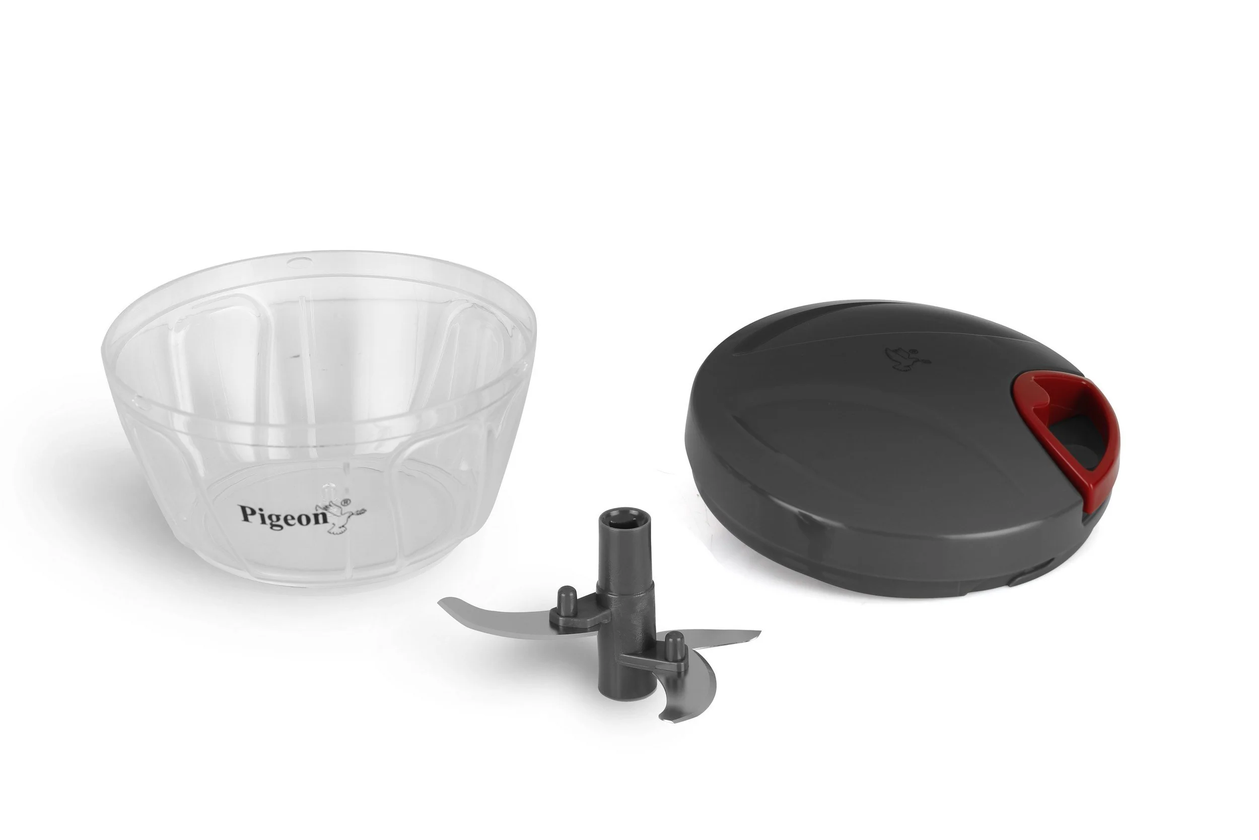 Pigeon by Stovekraft Handy Mini Plastic Chopper with 3 Blades, Grey - Image 4