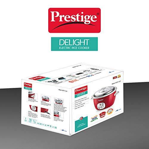 Prestige Delight Electric Rice Cooker Cute 1.8-2 (700 watts) with 2 Aluminium Cooking Pans - Image 3