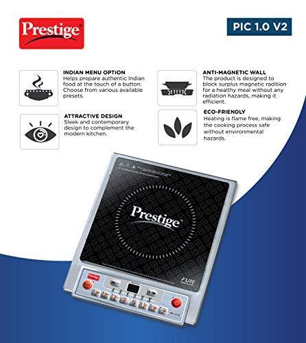 Prestige PIC 1.0 V2 1900-Watt Induction Cooktop (Black) - Image 4