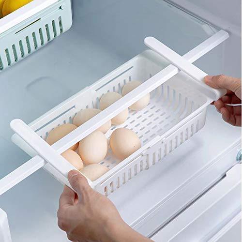 Primelife Adjustable Kitchen Refrigerator Storage Rack Fridge Freezer Shelf Holder Pull-Out Drawer Organiser Space Saver Trays (2) - Image 9