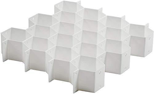 PROTOWARE Honeycomb Underwear Innerwear Socks Organizer Drawer Clapboard Closet Divider (8 Strap)(18 Compartment, White) - Image 5