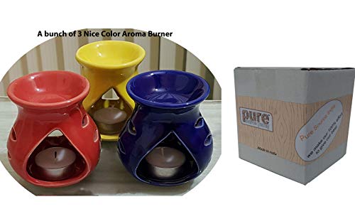 Pure Source India Ceramic Oil Diffuser (Multicolour) -Set of 3 - Image 7