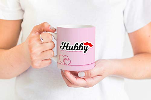 PUREZENTO Hubby Wifey Coffee Mug Tea/Milk Cup - Image 3