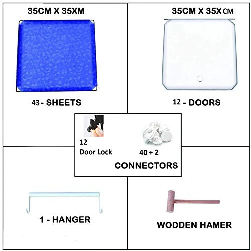 R. K. INTERNATIONAL 12 Door Plastic Sheet Wardrobe Storage Rack Closest Organizer for Clothes Kids Living Room Bedroom Small Accessories - Image 4