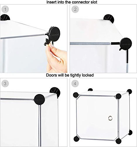 R. K. INTERNATIONAL 12 Door Plastic Sheet Wardrobe Storage Rack Closest Organizer for Clothes Kids Living Room Bedroom Small Accessories - Image 7