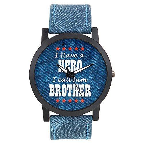 Relish Mens Boys Denim Slim Analog Display Quartz Watch for Brothers | RE-S8103BD | Gift for Brother - Image 4