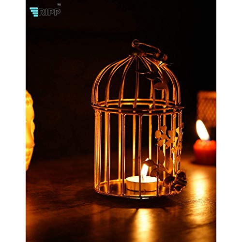 Ripp Golden Tea Light Candle Holder for Indoor Outdoor,Events,Parties Decorations (Pack of 1) - Image 6